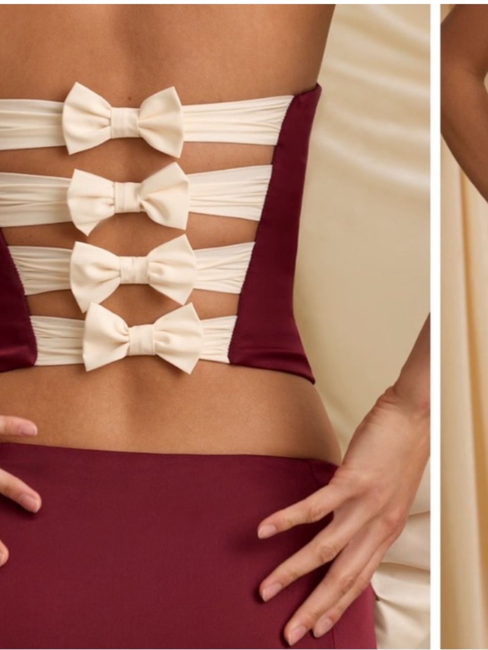 Oh Polly Audrina bow detail corset